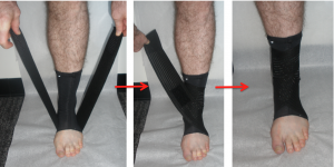 steps to use an ankle lacer (ankle brace)