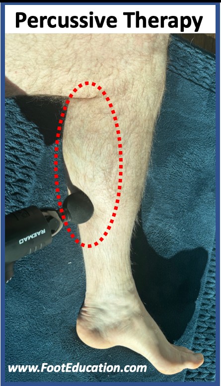 Percussive Therapy of the Calf Muscle
